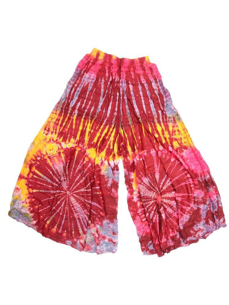 Pantalón Falda Rayón Tie Dye PAPN17 color Granate