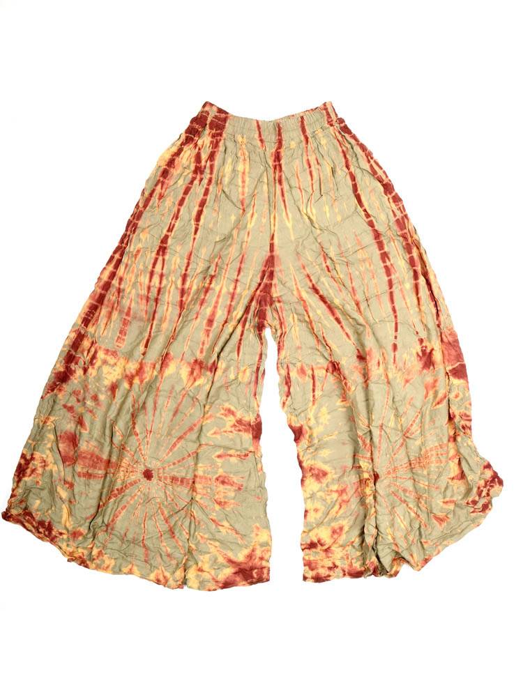 Pantalón Falda Rayón Tie Dye PAPN17 color Ocre