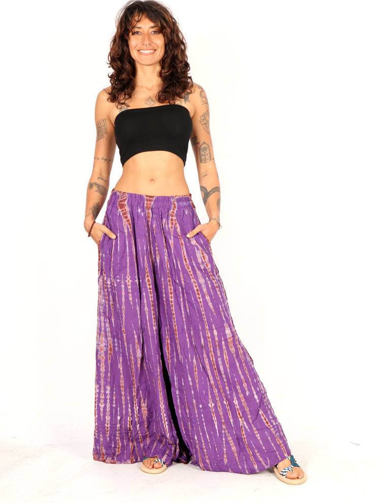 Pantalón Falda Rayón Tie Dye Vertical PAPN18