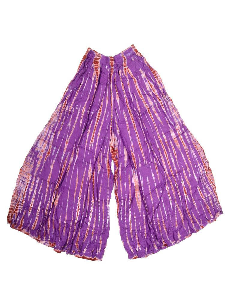 Pantalón Falda Rayón Tie Dye Vertical PAPN18 color Morado