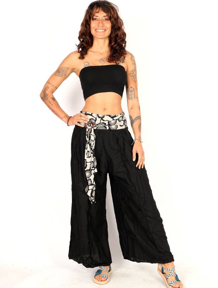 Pantalón fluido con hebilla de coco, alma libre PAPN20