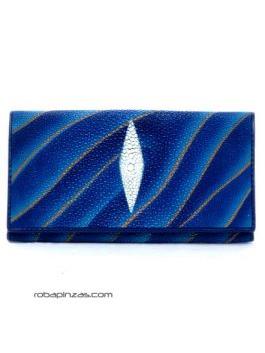 Modelo: Azul Carteras / Monederos - Billetero de piel pez raya BILE04 - Modelo Azul
