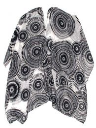 Modelo: Blanco Top y Blusas Hippies Alternativas - Blusa transparecia de flores BLAR04 - Modelo Blanco