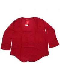 Modelo: Rojo Top y Blusas Hippies Alternativas - Blusa de algodón creppe BLEV02 - Modelo Rojo