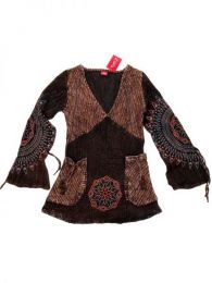 Modelo: Marrón Blusa hippie de algodón Mod Marrón