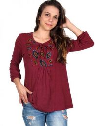 Detalle no seleccionable para compra Outlet Ropa Hippie - Blusa hippie de rayón BLEV05.