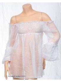 Blusa fina lisa. algodón, talla única BLHC03 para comprar al por mayor o detalle  en la categoría de Outlet Hippie Artesanal  | ZAS.