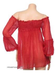Detalle no seleccionable para compra Outlet Ropa Hippie - Blusa fina lisa. algodón, BLHC03.