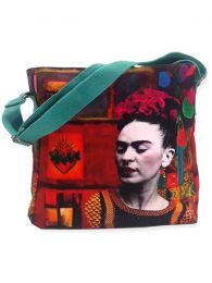 Modelo: Cat04 Bolsos y Monederos de Frida Kahlo - Bolso Grande con estampado BOCT04 - Modelo Cat04