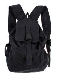 Modelo: Negro Mochila de loneta con múltiples Mod Negro