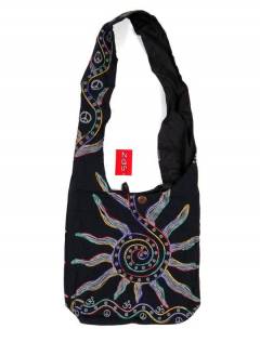 Bolso Bandolera Grande con Sol Bordado,  para comprar al por mayor o detalle  en la categoría de Complementos y Accesorios Hippies  Alternativos  | ZAS. [BOKA03]
