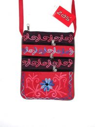 Bolso paraportera piel de melocotón bordado BOKA04 para comprar al por mayor o detalle  en la categoría de Outlet Hippie Artesanal  | ZAS.
