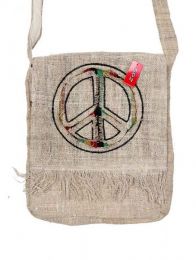 Cáñamo Hemp - Bolso hippie de flecos fabricado BOKA16B.