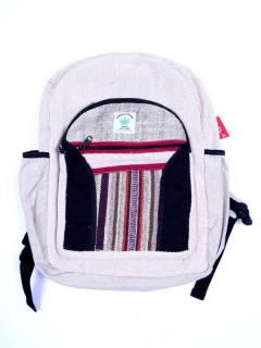 Mochila de Cáñamo Grande Patchwork de colores,  para comprar al por mayor o detalle  en la categoría de Complementos y Accesorios Hippies  Alternativos  | ZAS. [BOKA20]