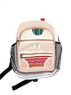 Mochila de Cáñamo Patchwork Mediana, para comprar al por mayor o detalle.[BOKA21]