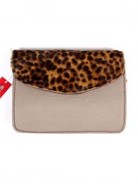Modelo: M1 Bolsos de Cuero Colores - Animal Print - Bolsos cuadrados DE PIEL RECICLADA BOKA23B-4 - Modelo M1