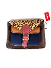 Modelo: M7 Bolsos de Piel Reciclada Zero Waste - Bolsos cuadrados DE PIEL RECICLADA BOKA24-A - Modelo M7