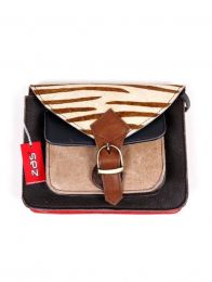 Modelo: M13 Bolsos de Piel Reciclada Zero Waste - Bolsos cuadrados DE PIEL RECICLADA BOKA24-C - Modelo M13
