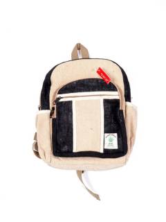 Mochila de Cáñamo Mediana Bicolor,  para comprar al por mayor o detalle  en la categoría de Complementos y Accesorios Hippies  Alternativos  | ZAS. [BOKA34]