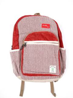 Modelo: Rojo Cáñamo Hemp - La mochila grande de cáñamo BOKA35 - Modelo Rojo