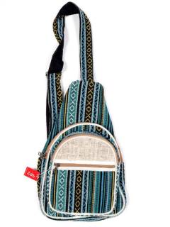 Modelo: Verde Cáñamo Hemp - Mochila bandolera de diseño BOKA36 - Modelo Verde