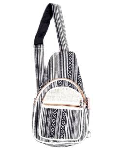 Modelo: Negro Cáñamo Hemp - Mochila bandolera de diseño BOKA36 - Modelo Negro