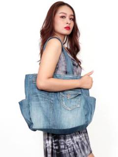 Detalle no seleccionable para compra Bolsos y Mochilas Jeans - Bolso vaquero grande fabricado BOMI02.