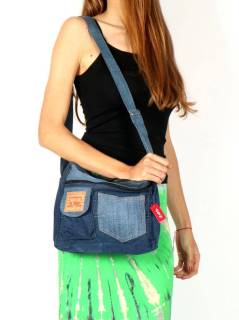 Bolsos y Mochilas Jeans - Bolso cuadrado con tejido BOMI15.