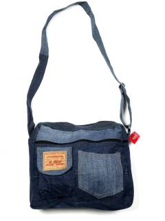 Bolsos y Mochilas Jeans - Bolso cuadrado con tejido BOMI15.