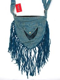 Modelo: Azul Outlet de Bolsos y Otros artículos hippies - bolsito hippie triangular BOMT10 - Modelo Azul