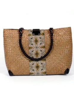 Modelo: Natural bolso de rafia con detalles Mod Natural
