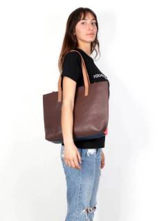Detalle no seleccionable para compra Bolsos Hippies de Cuero - Bolso grande bi-color tipo BOVN03.