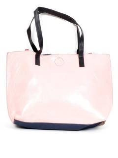 Modelo: M214 Bolsos Hippies de Cuero - Bolso grande bi-color tipo BOVN03 - Modelo M214