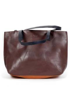 Modelo: M217 Bolsos Hippies de Cuero - Bolso grande bi-color tipo BOVN03 - Modelo M217