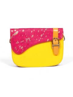 Modelo: M2221 Bolsos de Cuero - Bolso hippie de cuero realizado BOVN04A - Modelo M2221