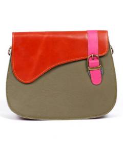 Modelo: M2227 Bolsos de Cuero - Bolso hippie de cuero realizado BOVN05 - Modelo M2227