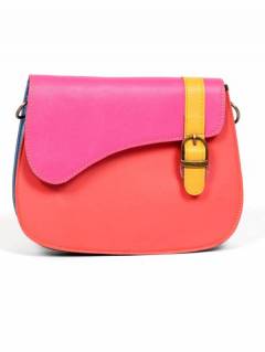 Modelo: M2221 Bolsos de Cuero - Bolso hippie de cuero realizado BOVN05 - Modelo M2221