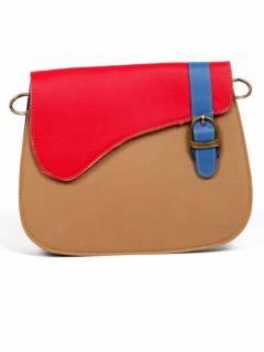Modelo: M2228 Bolsos de Cuero - Bolso hippie de cuero realizado BOVN05 - Modelo M2228