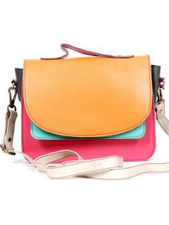 Bolso de Cuero Multicolor Minimal con Asa BOVN06 para comprar al por mayor o detalle  en la categoría de Complementos y Accesorios Hippies  Alternativos  | ZAS.