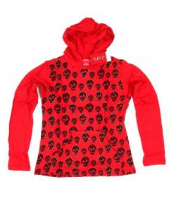 Camisetas de Manga Larga - Camiseta de algodón CACEV04 - Modelo Rojo