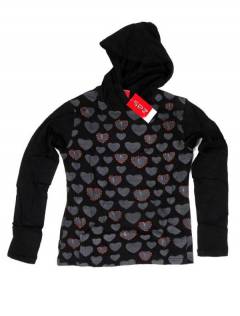 Camisetas de Manga Larga - Camiseta de algodón CACEV05 - Modelo Negro