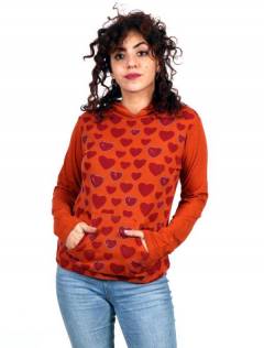 Camiseta con corazones y capucha,  para comprar al por mayor o detalle  en la categoría de Outlet Hippie Artesanal  | ZAS. [CACEV05]