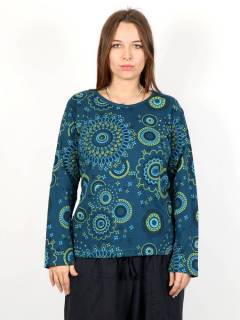 Camiseta M Larga estampado Mandalas,  para comprar al por mayor o detalle  en la categoría de Ropa Hippie de Mujer Artesanal | ZAS. [CAEV13]