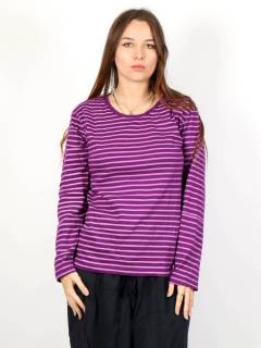 Camiseta de Rayas de manga larga,  para comprar al por mayor o detalle  en la categoría de Ropa Hippie Bohemia de Mujer | ZAS. [CAEV18]