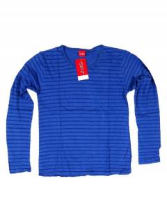 Modelo: Azul Camisetas de Manga Larga - Camiseta básica de CAEV18 - Modelo Azul