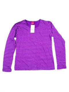 Modelo: Morado Camisetas de Manga Larga - Camiseta básica de CAEV18 - Modelo Morado