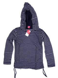 Camiseta de Rayas con Capucha,  para comprar al por mayor o detalle  en la categoría de Ropa Hippie de Mujer Artesanal | ZAS. [CAEV18B]