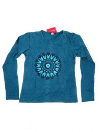 Modelo: Azul Camiseta con manga larga con Mod Azul