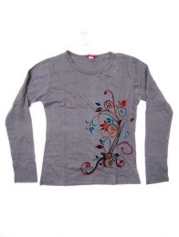 Modelo: Gris Camiseta con manga larga con Mod Gris