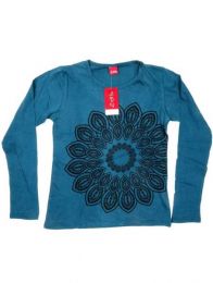 Modelo: Azul Camiseta con manga larga con Mod Azul